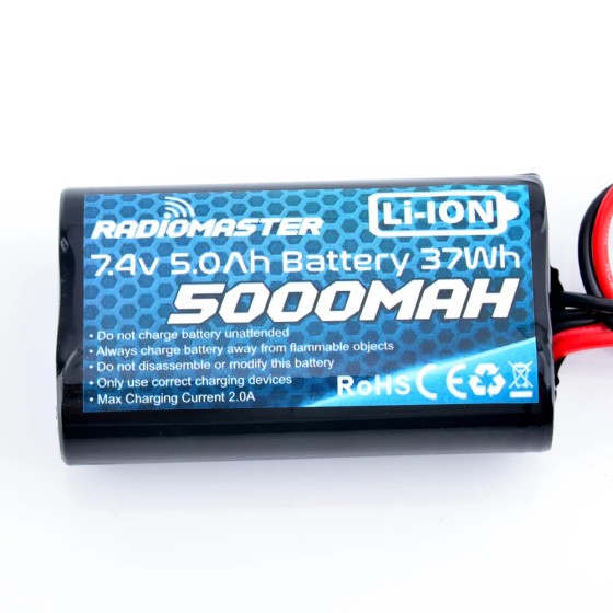 Radiomaster 2s 7.4v 5000mah 37wh Batterie pour Tx16s Tremote Control Jst-xh et Xt30 Plug Large Endurance